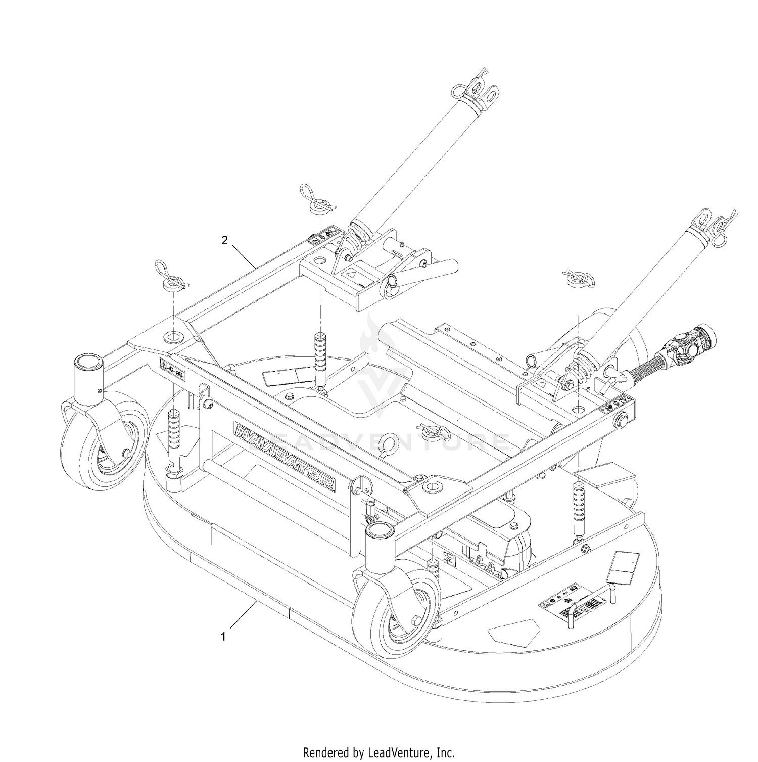 Complete Deck and Support Frame Assembly