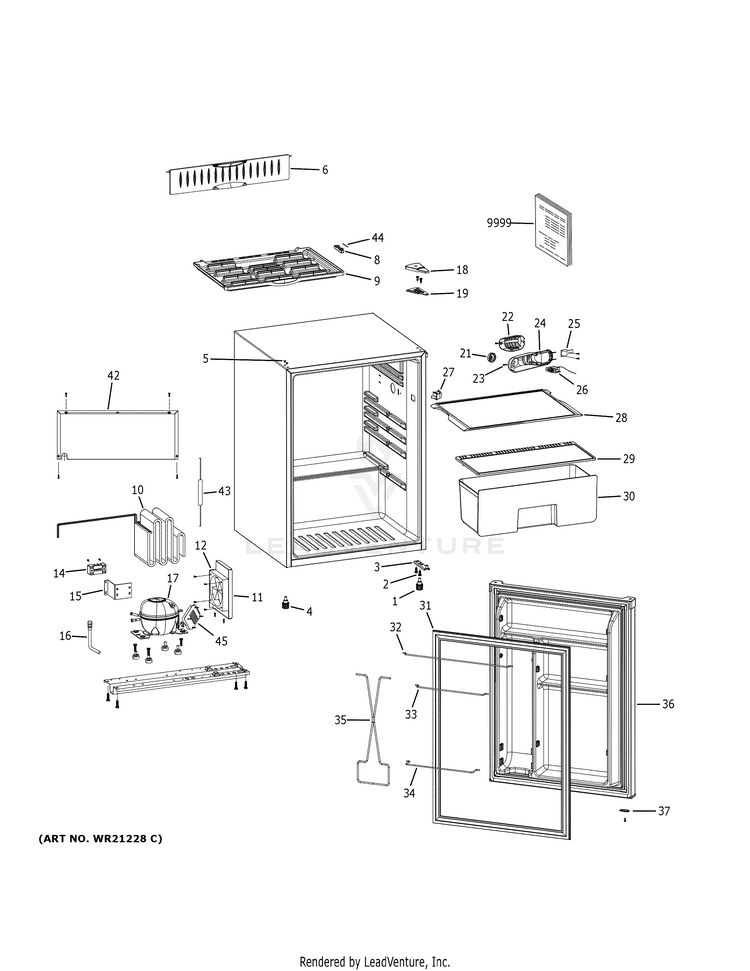 GE GCV06GGNBBB Refrigerator PartsWarehouse