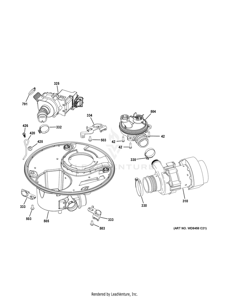 GE GDF510PSJ0SS Dishwasher PartsWarehouse