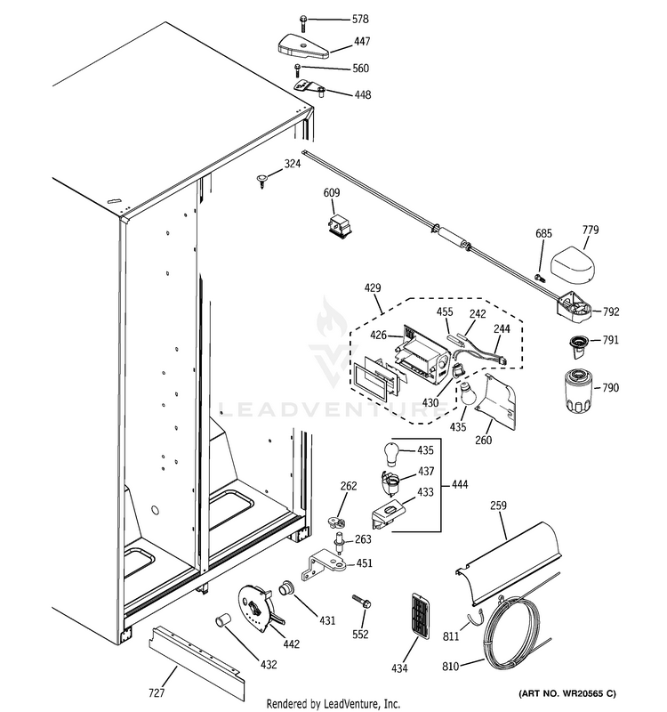 GE GSH25JSXNSS Refrigerator PartsWarehouse