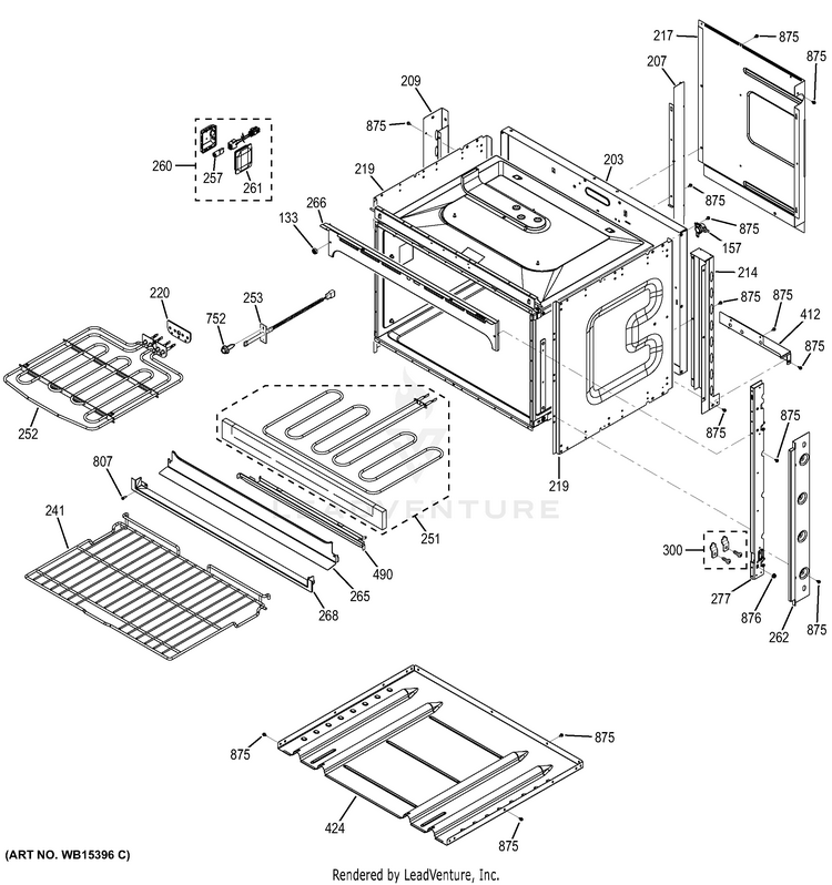 GE JT3800DH1BB Electric Range Parts and Accessories at PartsWarehouse