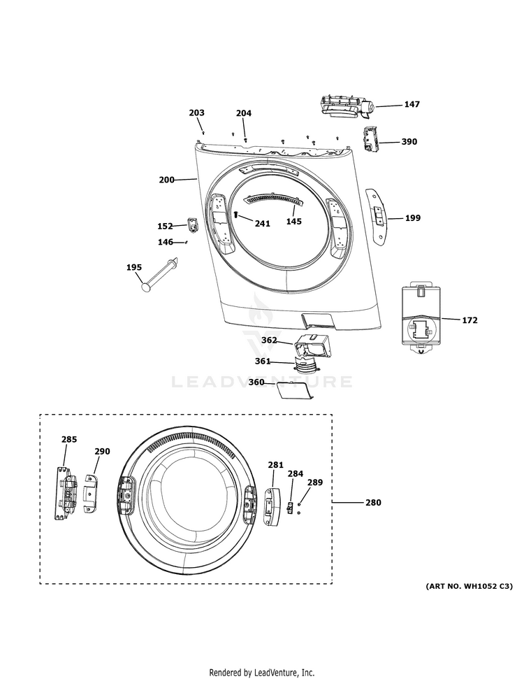 GE GFW850SPN0RS Washer PartsWarehouse