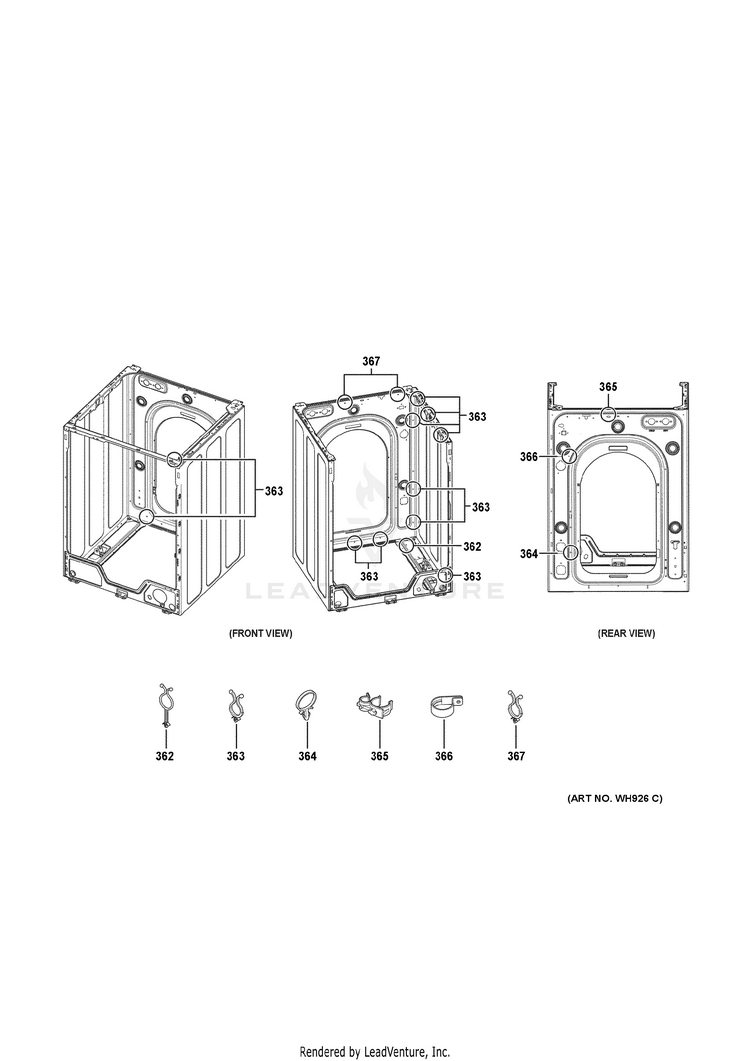 GE WCVH4800K2WW Washer PartsWarehouse