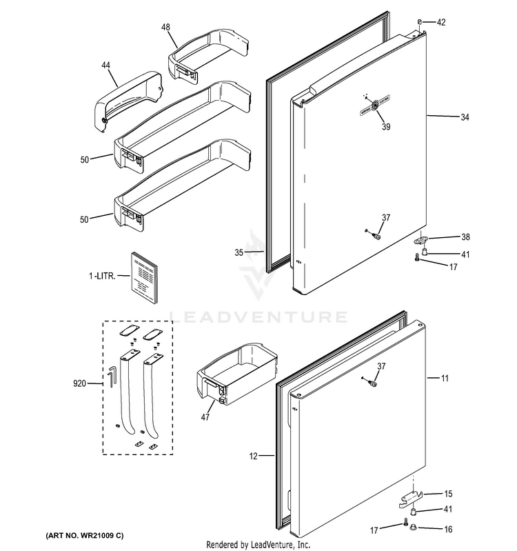 GE ABE20EGHBRWS Bottom Mount Refrigerator PartsWarehouse