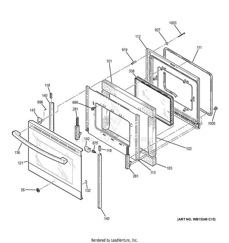 GE JB655EK1ES Electric Range PartsWarehouse