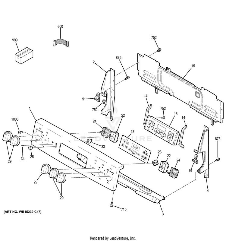 GE JB655EK1ES Electric Range PartsWarehouse
