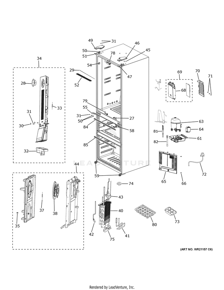 Haier HRF15N3AGAS Refrigerator PartsWarehouse