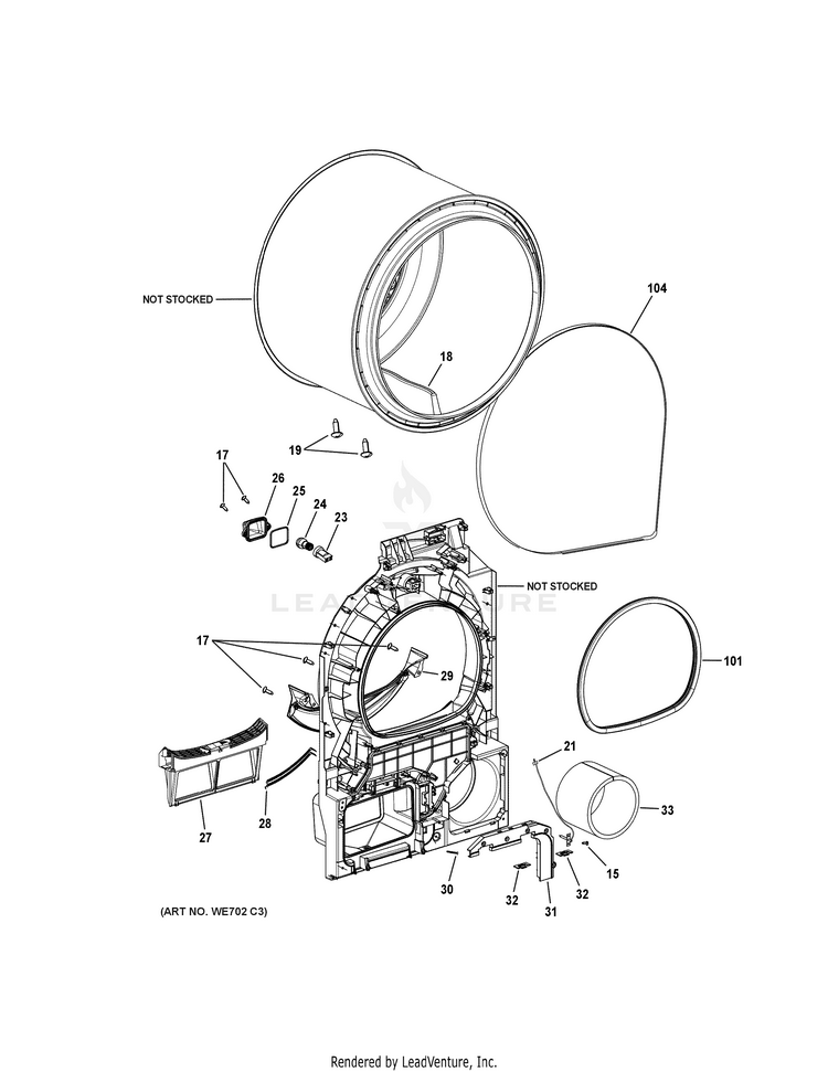 GE GFT14ESSL0WW Dryer Electric - PartsWarehouse