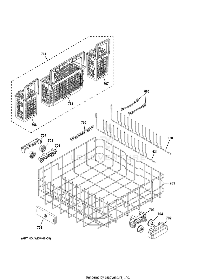 GE GDT655SSJ0SS Dishwasher PartsWarehouse