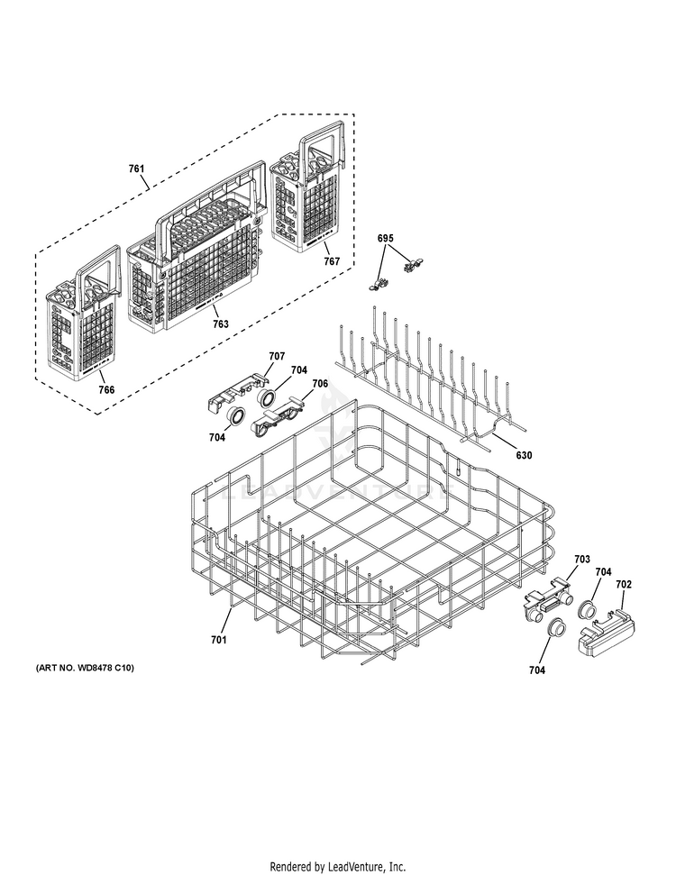 GE GDF570SSJ0SS Dishwasher PartsWarehouse
