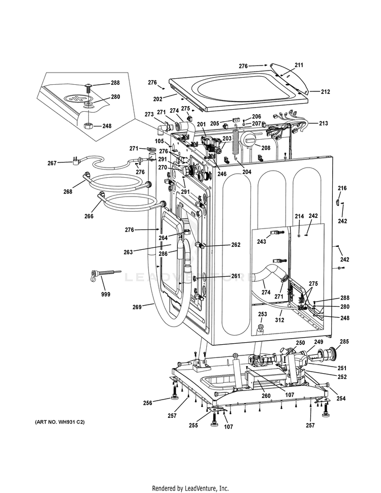 GE GFWN1000L1WW Washer - PartsWarehouse