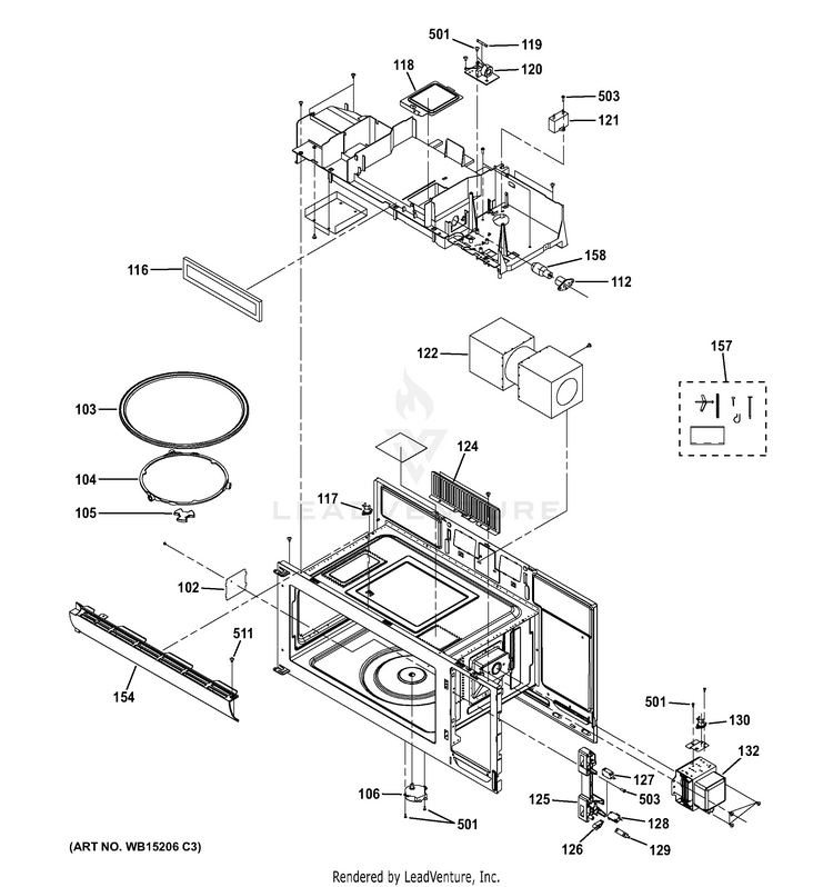 GE JVM3160DF2BB Microwave PartsWarehouse