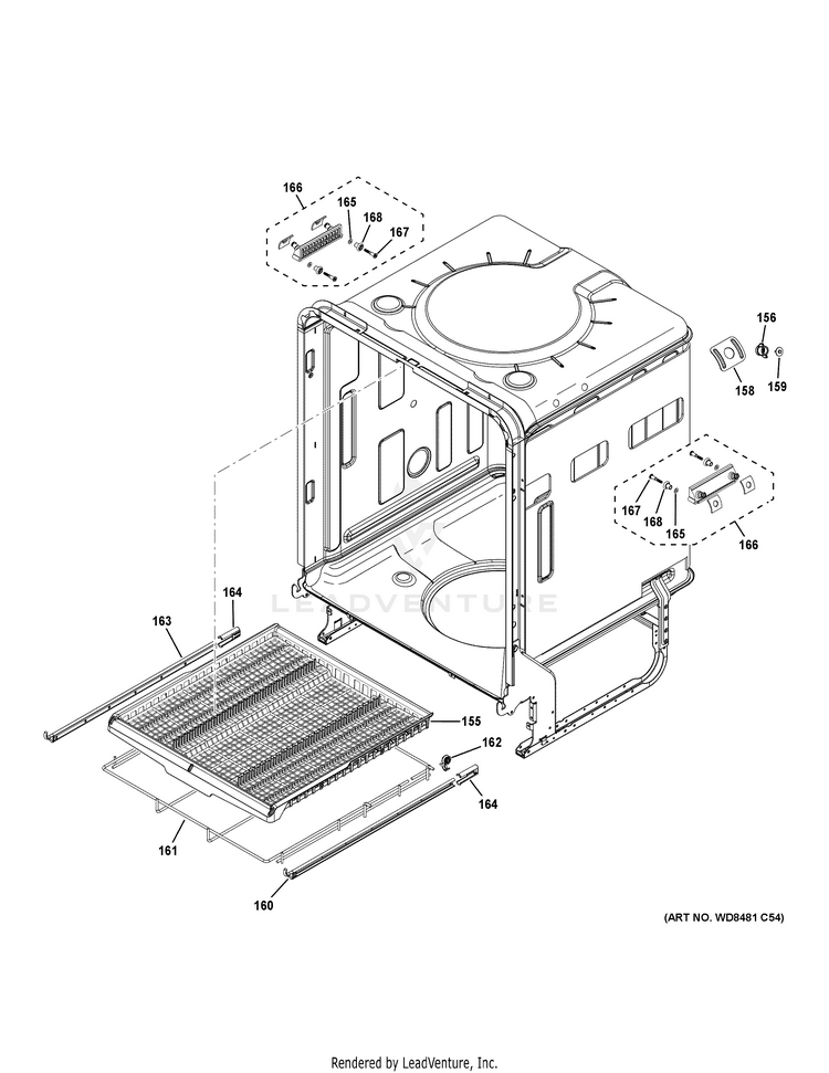 GE Profile PDT715SYN0FS Dishwasher PartsWarehouse