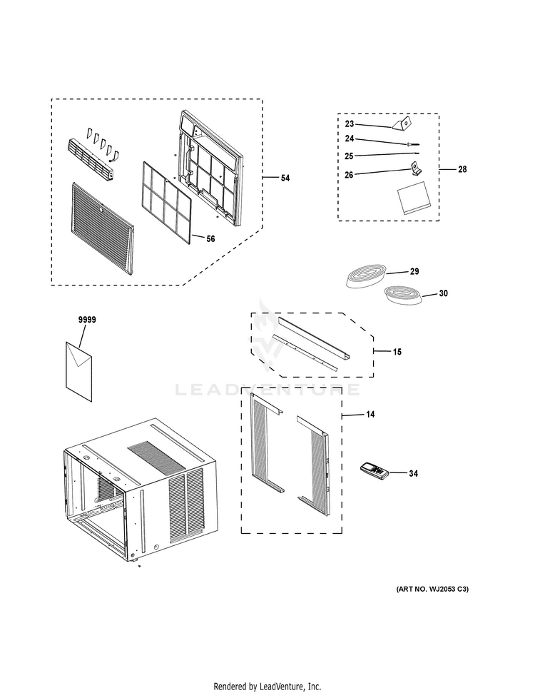 GE AEW12AXL1 Room Air Conditioner Built In Partswarehouse