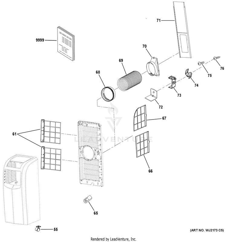 Haier APCD08AXWWW1 Room Air Conditioner Portable PartsWarehouse