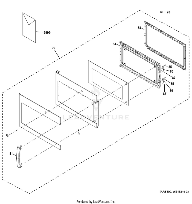 GE JVM6170DF1BB Microwave PartsWarehouse