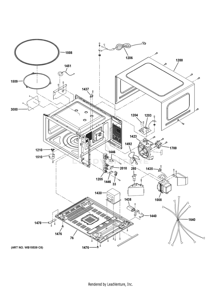 GE Profile PEB7227AN3DD Microwave PartsWarehouse