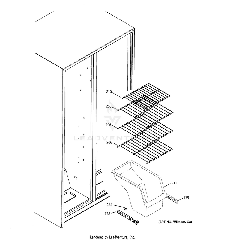 GE GSH25JSXNSS Refrigerator PartsWarehouse