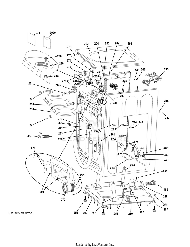 GE GFW430SSM1WW Washer PartsWarehouse