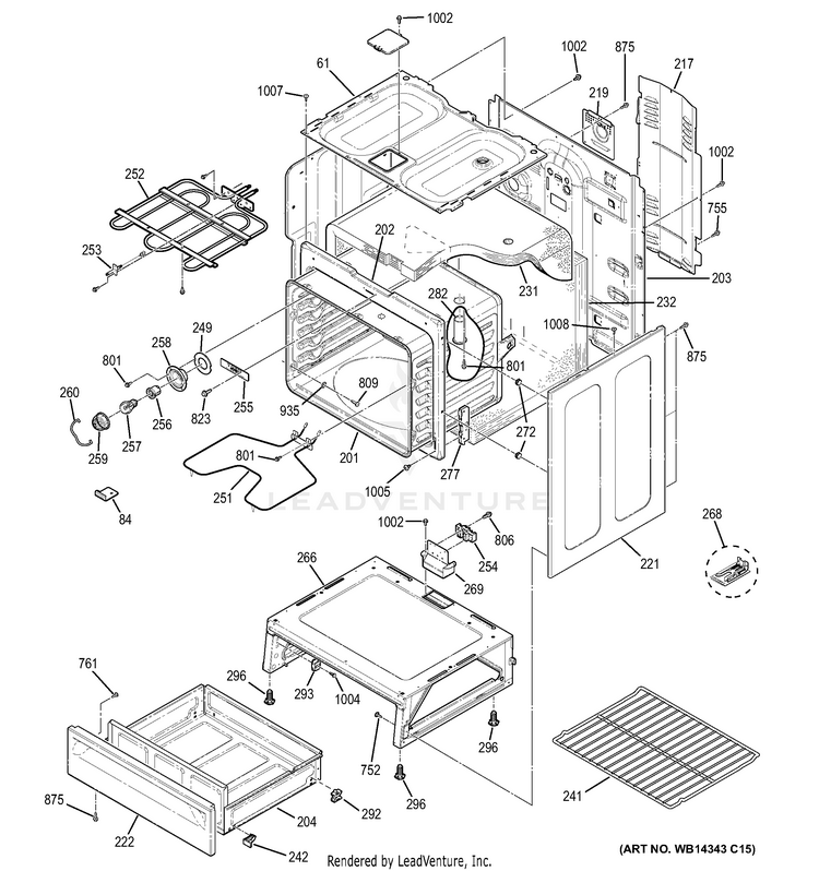 GE JB250DF5BB Electric Range | Partswarehouse