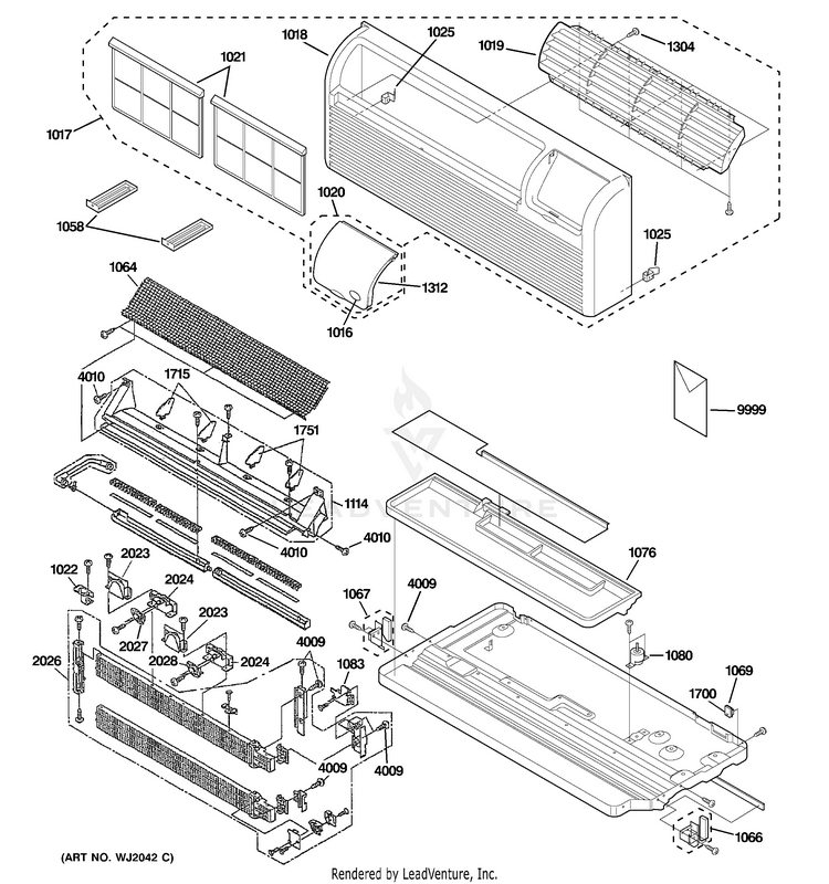 GE AZ41E12DABW2 Zoneline Air Conditioner Parts and Accessories at