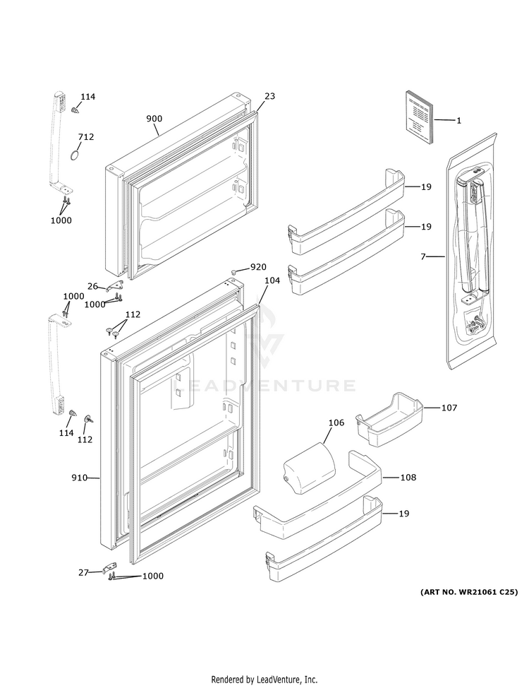 GE GTS22KSNBRSS Refrigerator PartsWarehouse