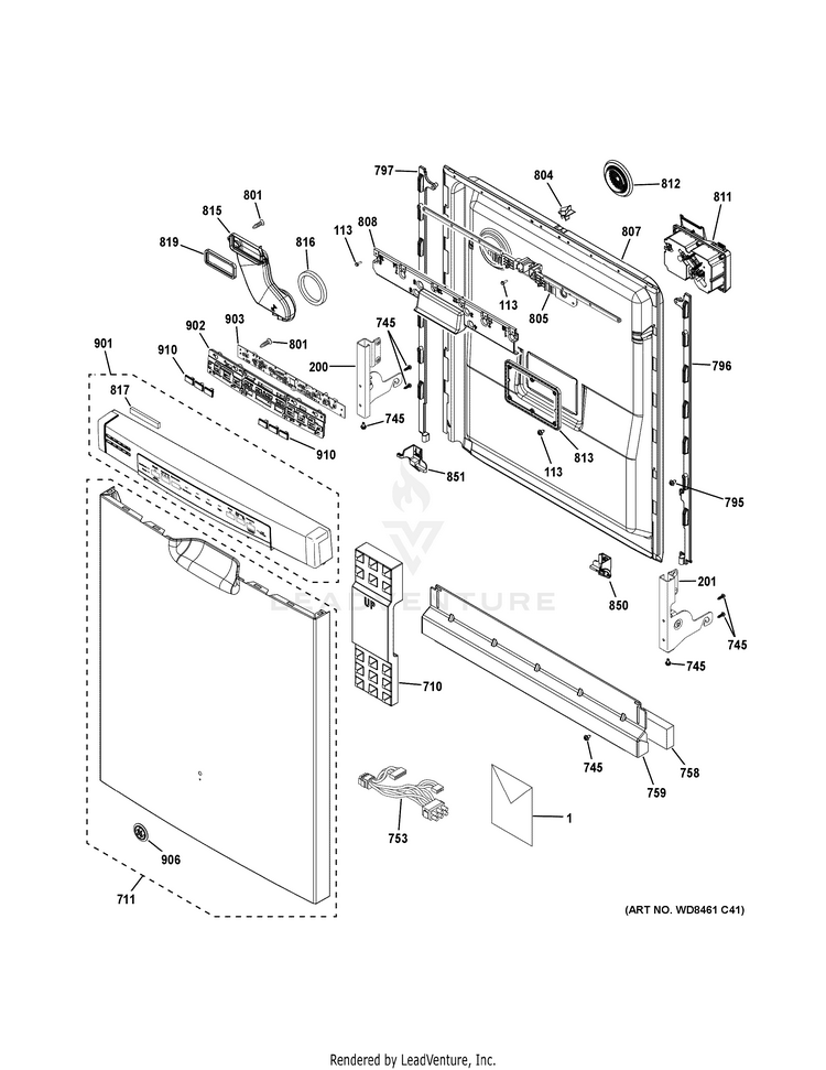 GE GDF570SSJ0SS Dishwasher PartsWarehouse