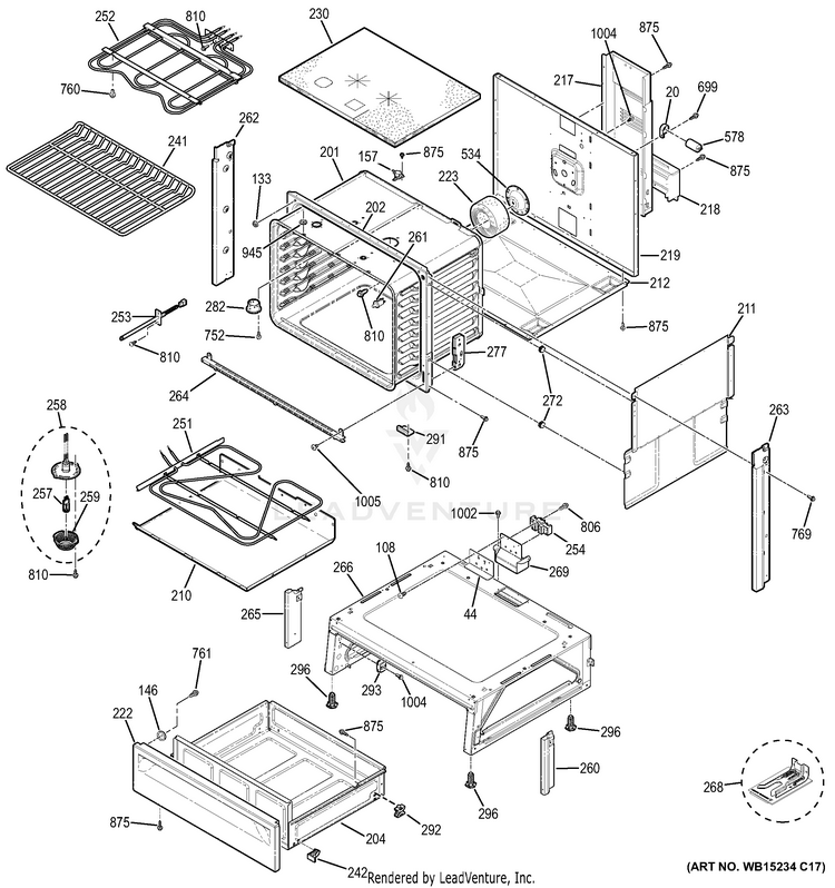 GE JS750SF2SS Electric Range PartsWarehouse