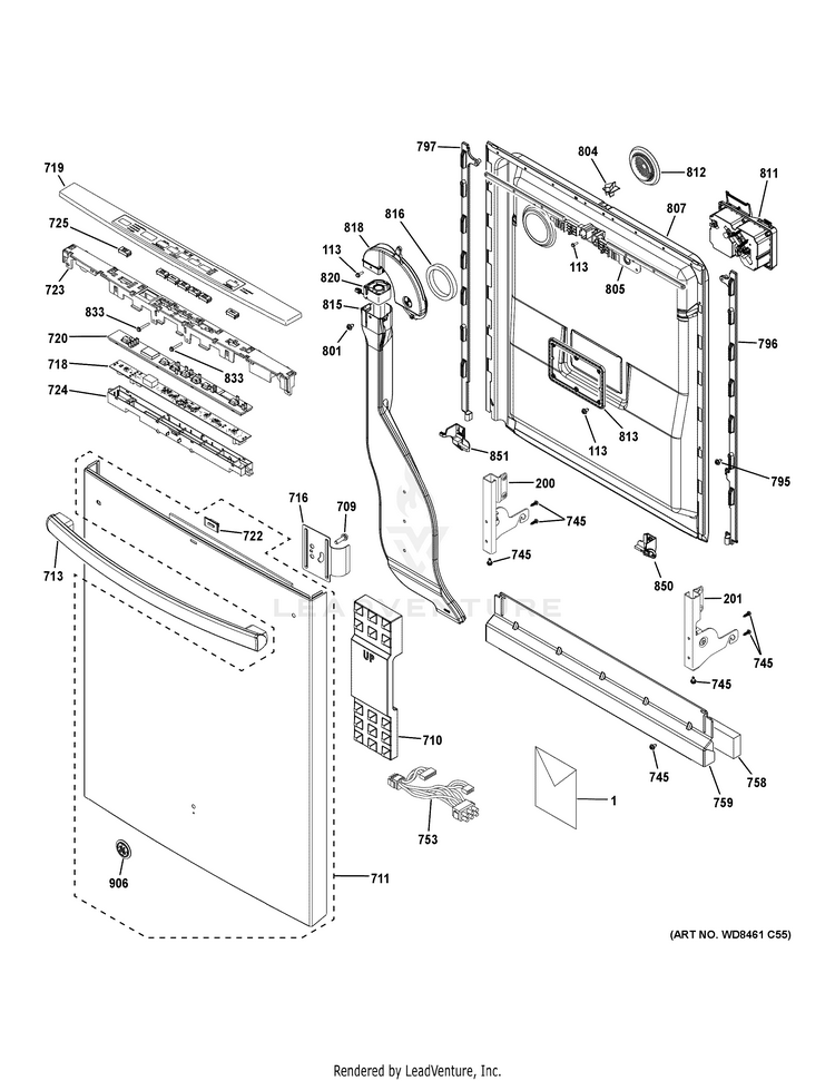 GE DDT595SSJ0SS Dishwasher PartsWarehouse