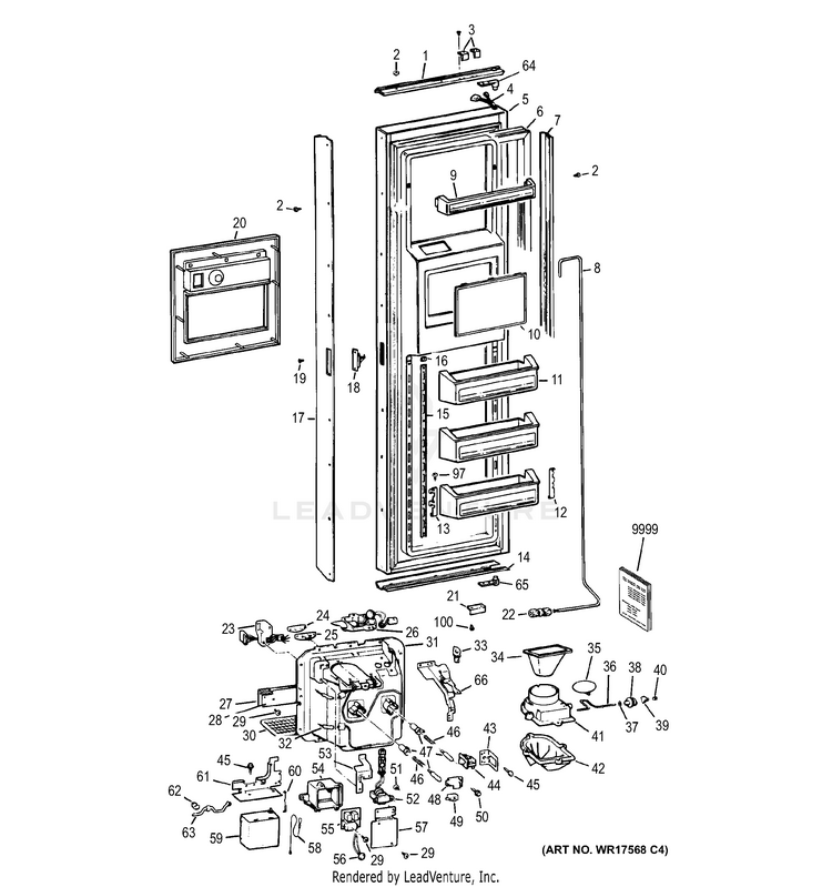 GE ZISW42EMB Refrigerator PartsWarehouse