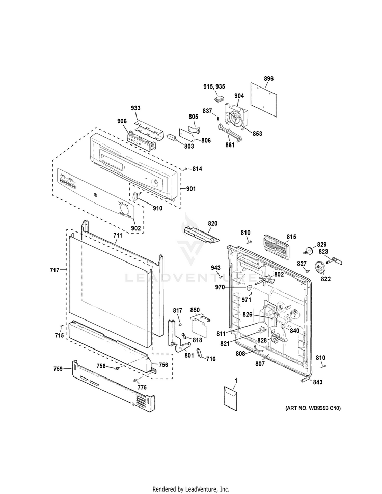 GE GSD3360D35SS Dishwasher PartsWarehouse