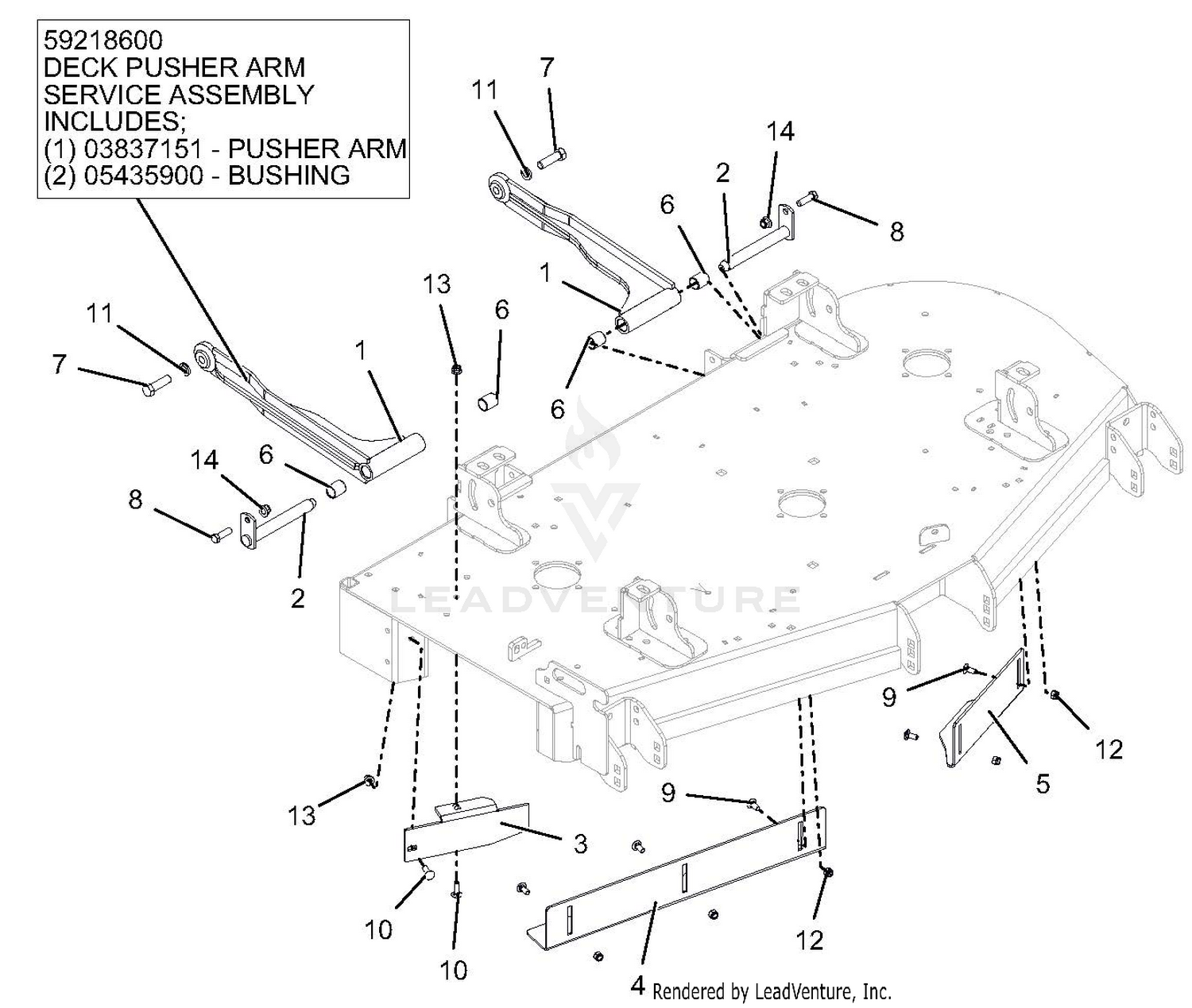 Stabilizer Arms And Baffles - 52-Inch Deck