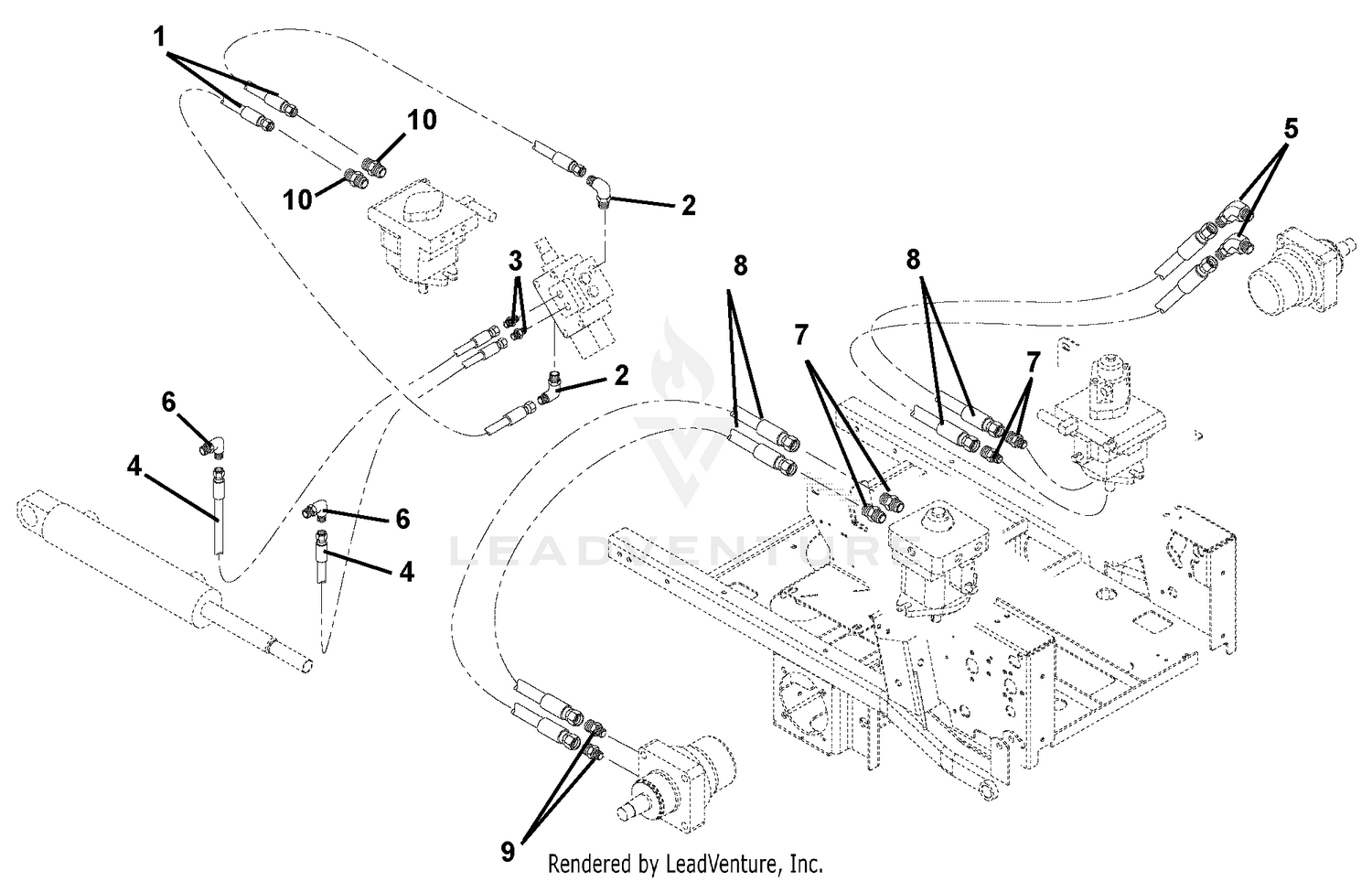 Deck Lift And Motor To Pump Circuits