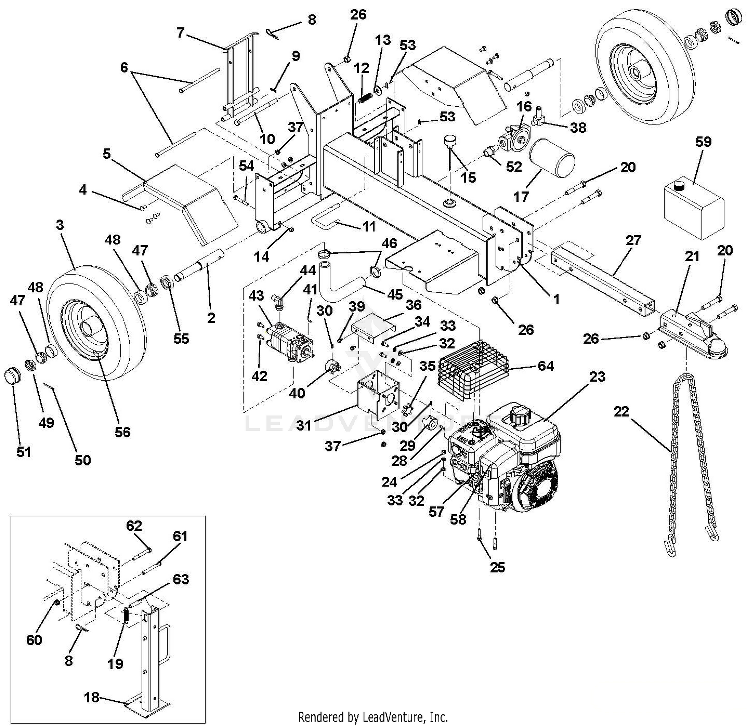 Frame, Engine And Pump
