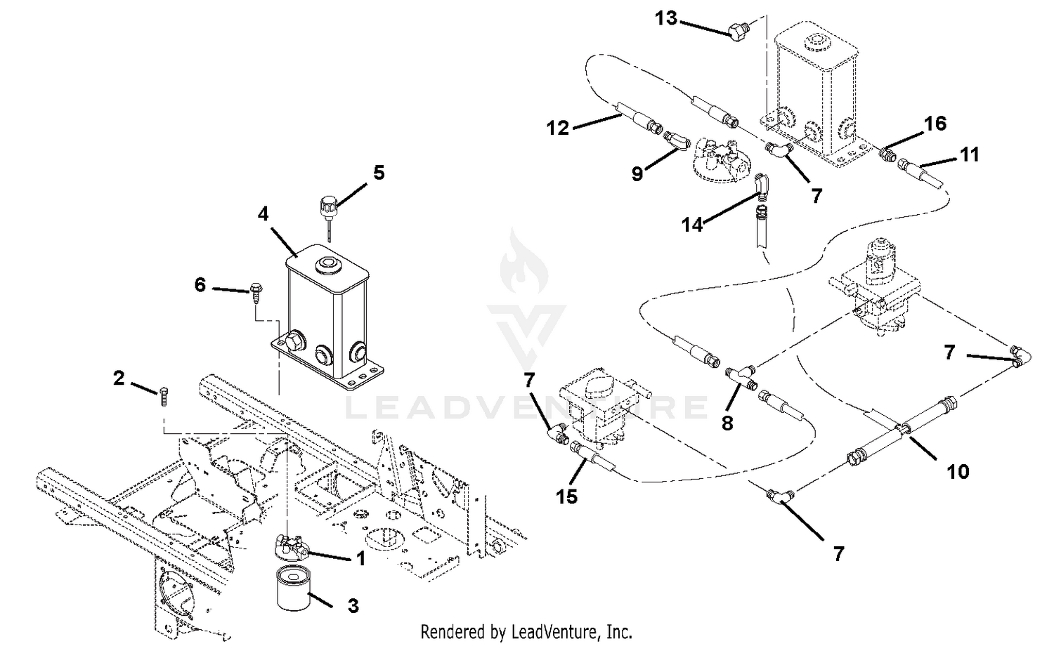 Hydraulic Tank, Filter, Pumps And Hoses - XDZ