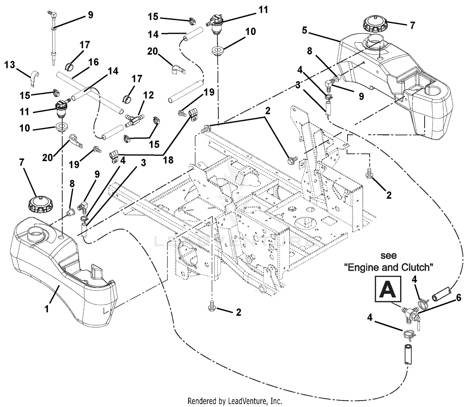 Fuel Tanks And Hoses - S/N 002500 - and up