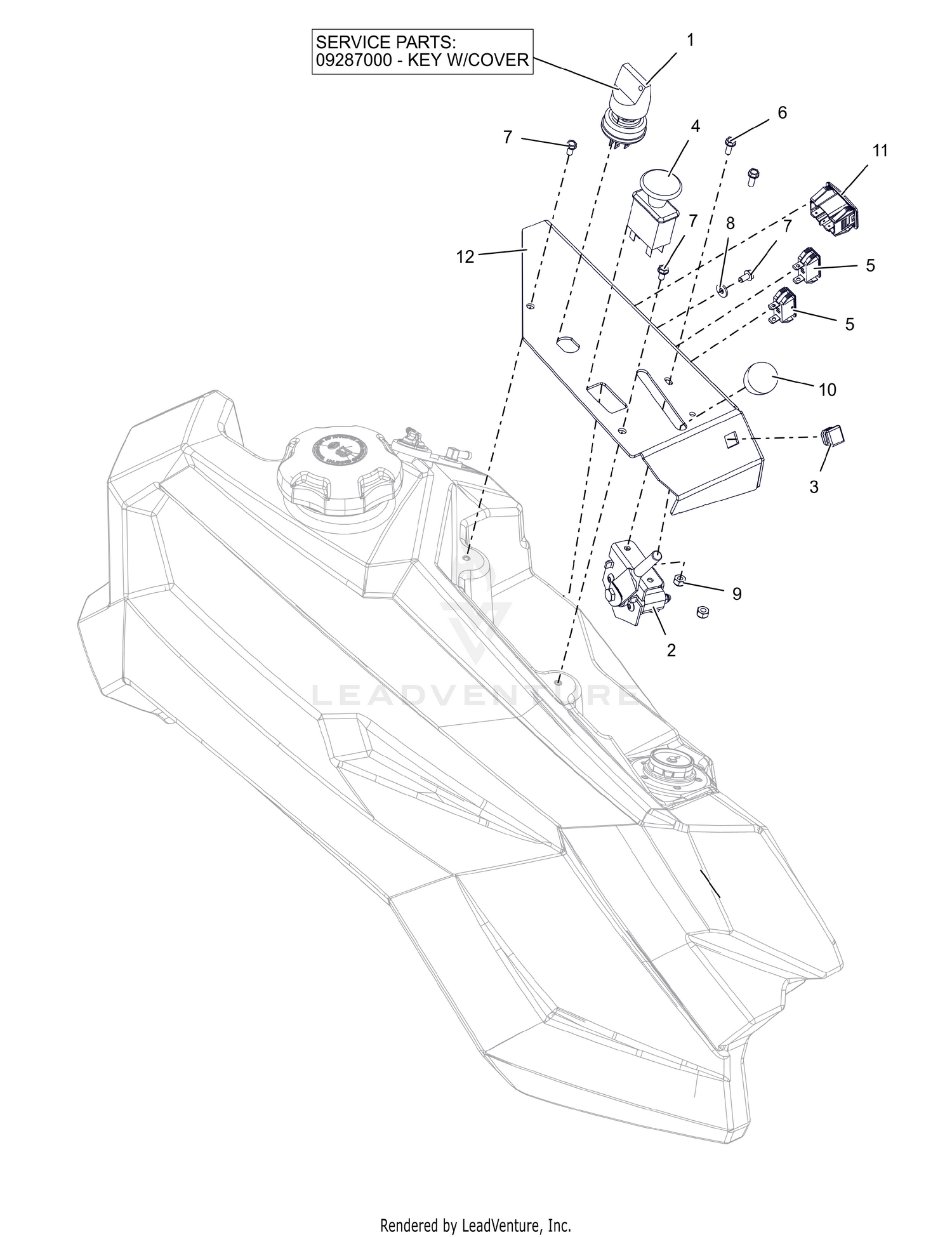 Control Panel – RH – Kawasaki FX1000 EFI