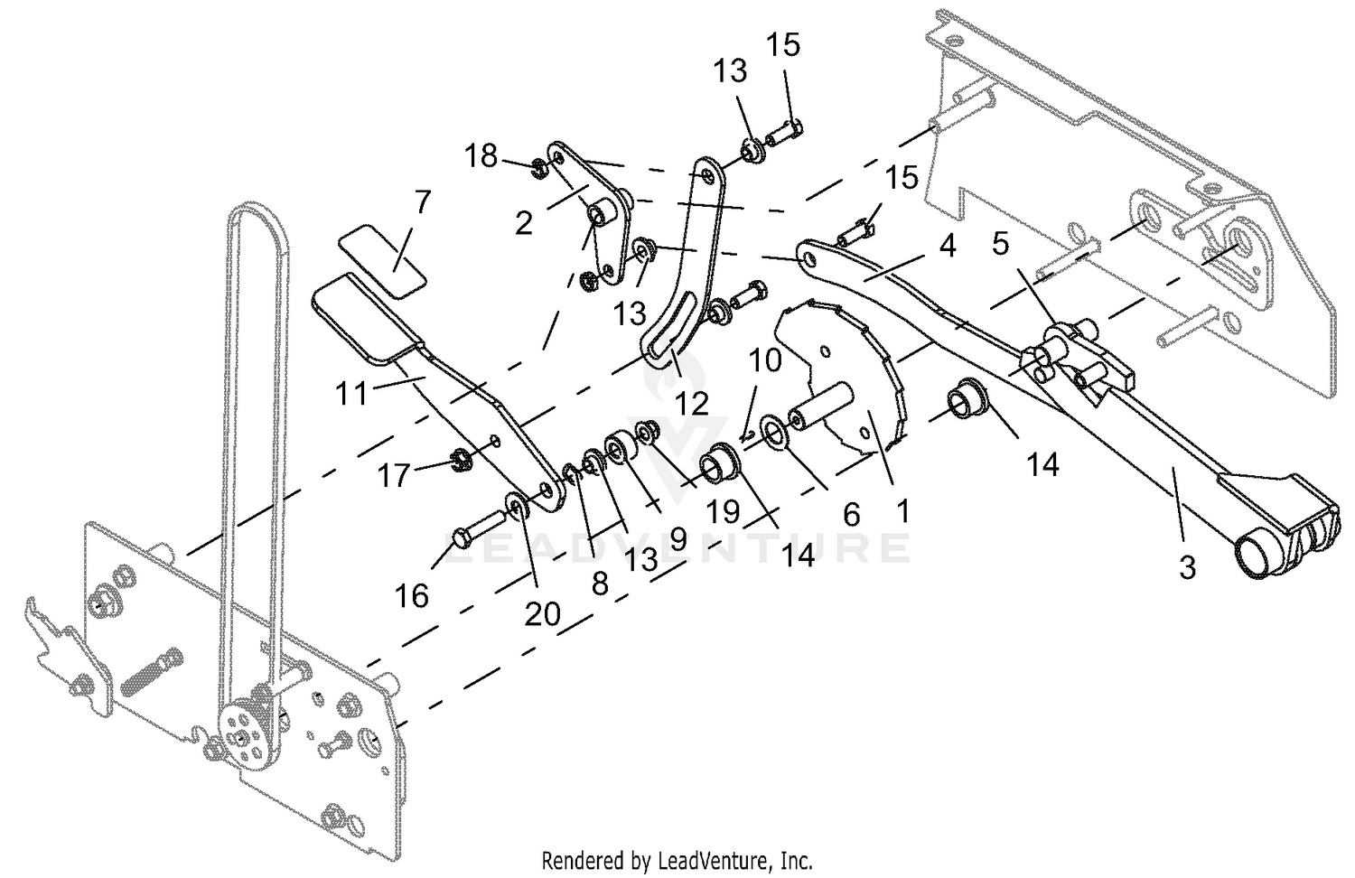 Deck Lift - Pedal (Inner)