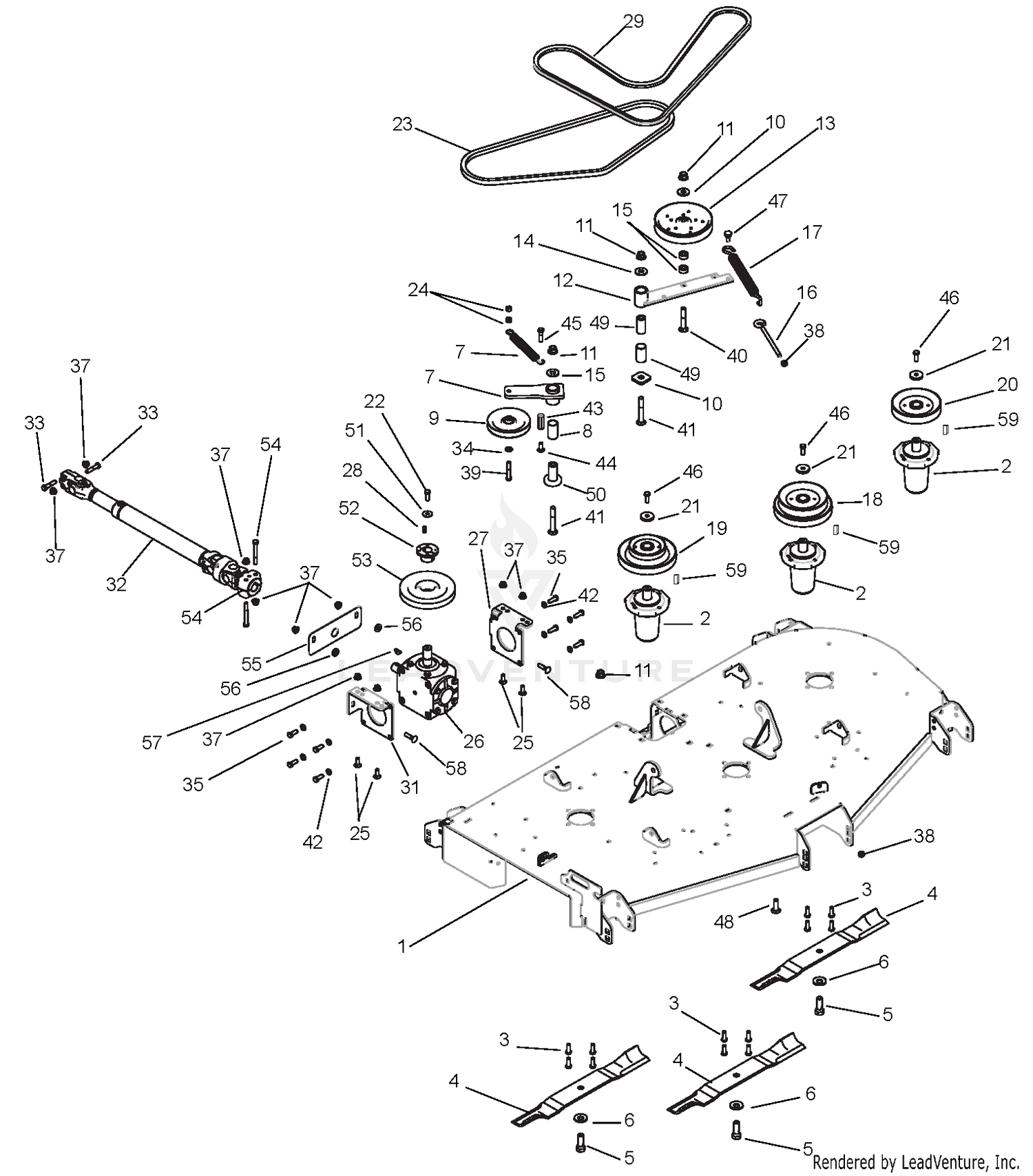 Mower Deck Belts, Blades, Idlers