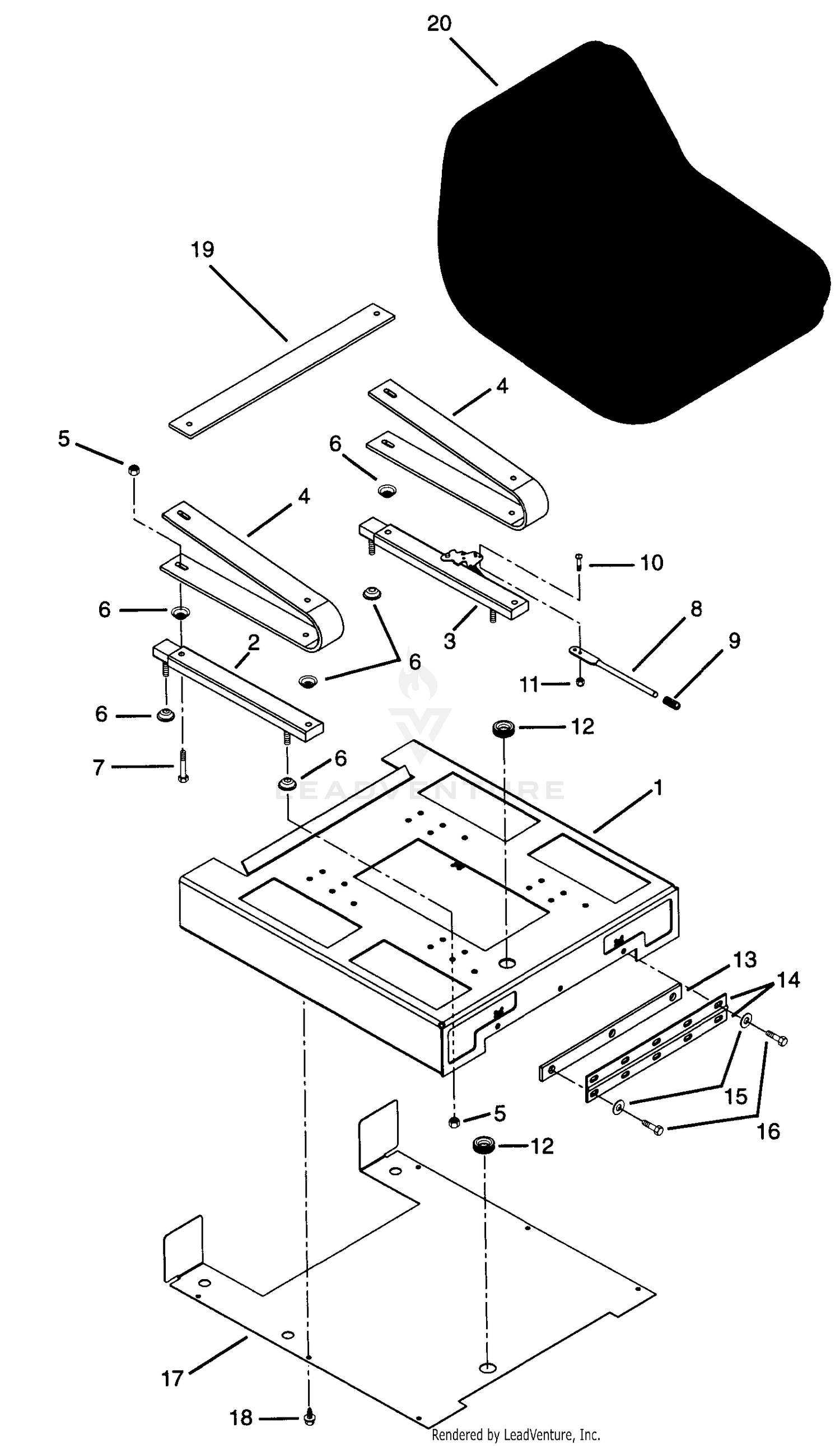 Seat and Deck Assembly