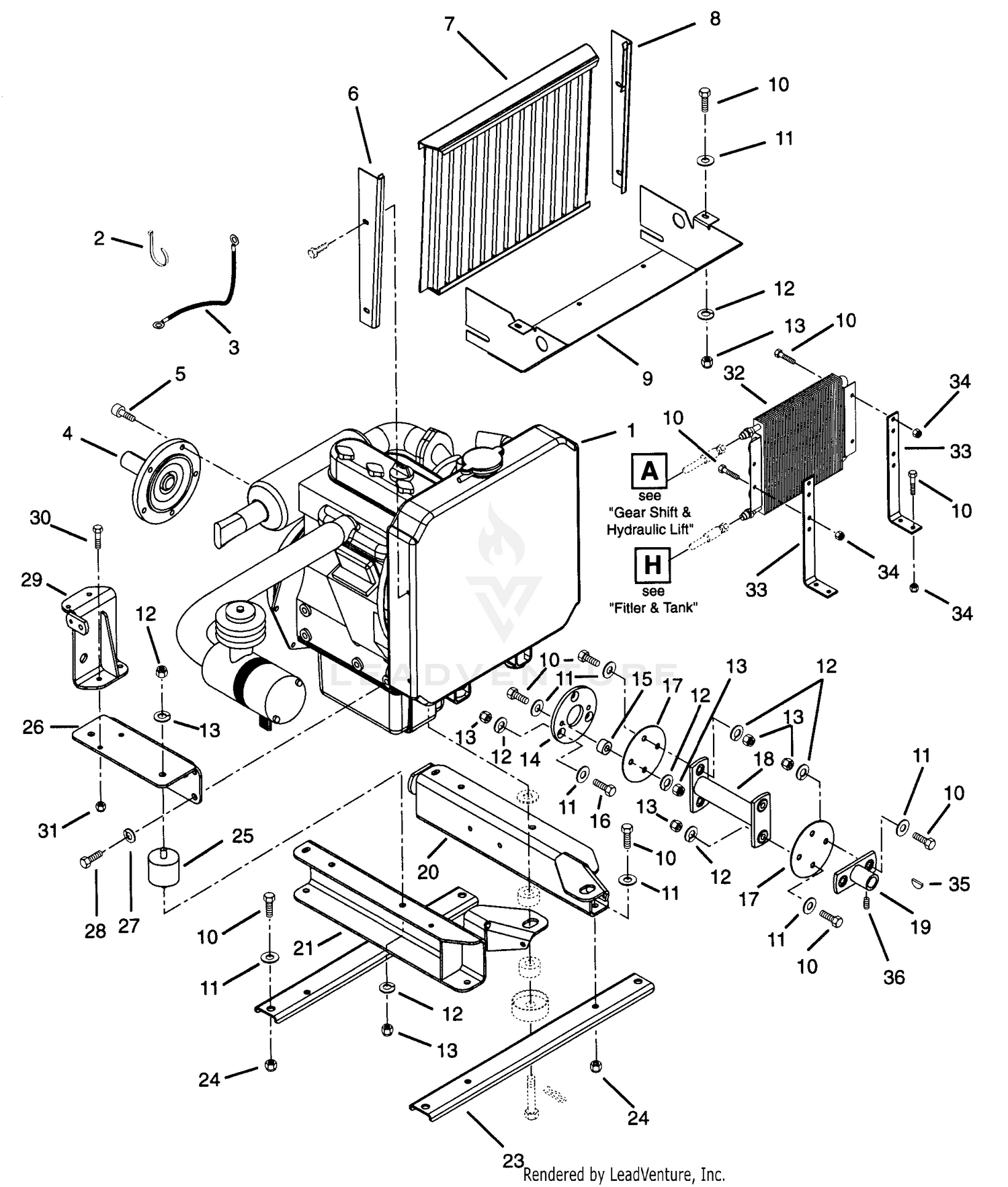 Engine and Exhaust Kubota