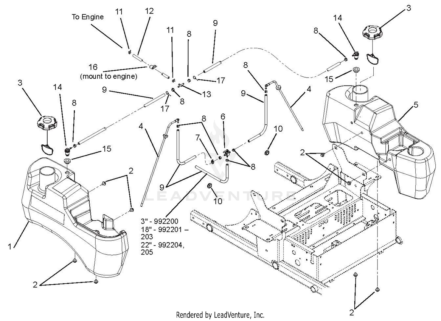 Fuel System, Serial No. 002500 - Up