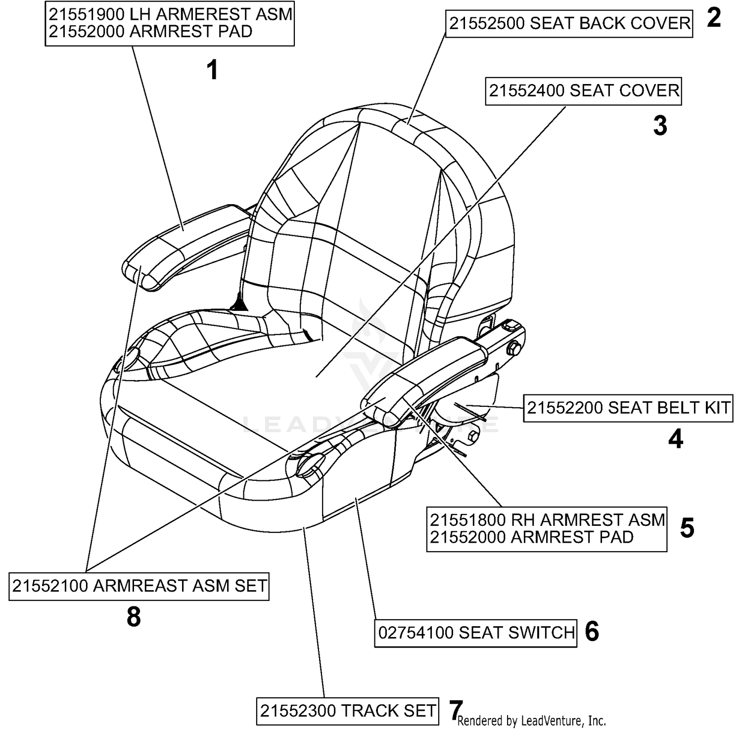 Seat - Service Parts