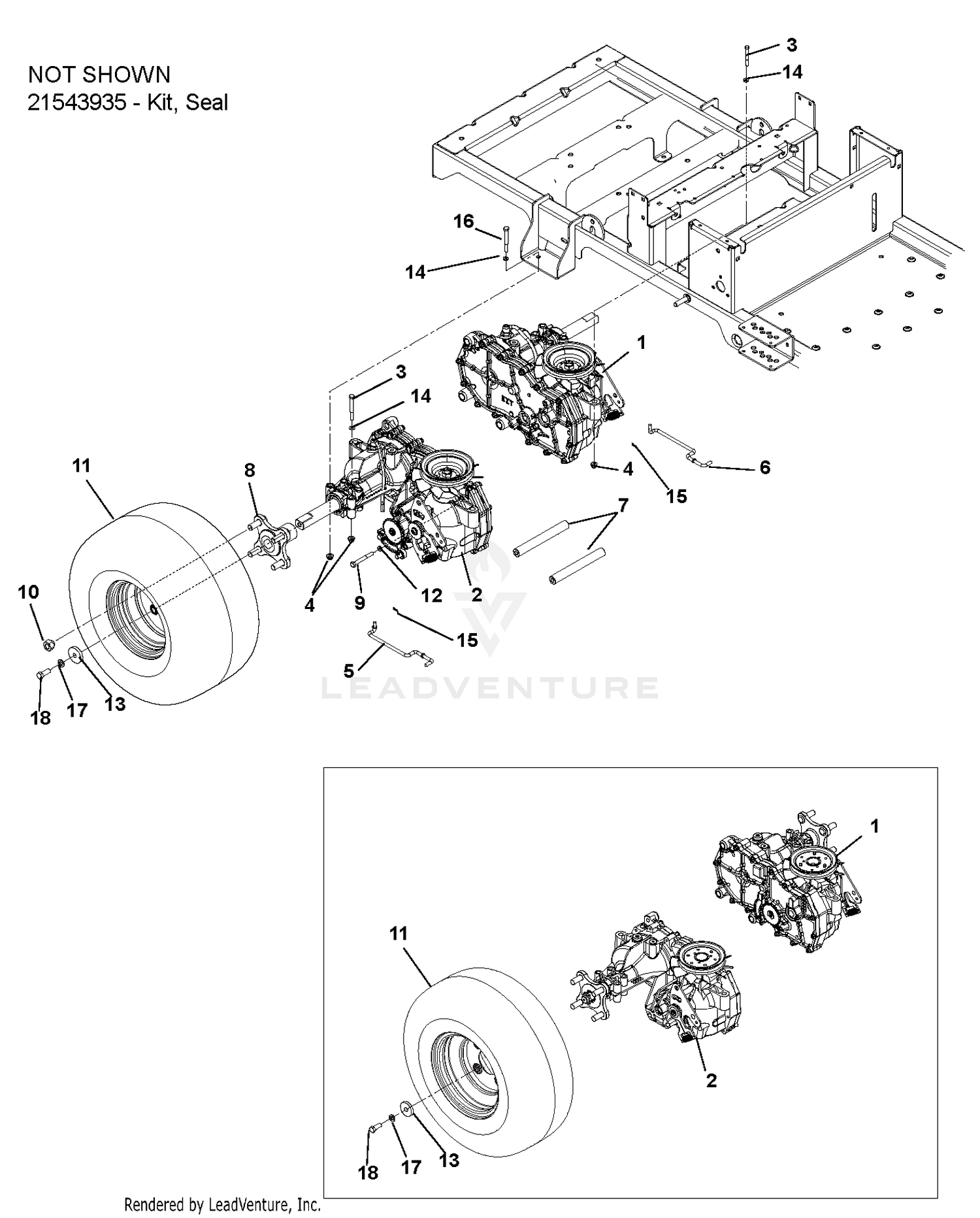 Transaxle, Dump Valves And Rear Wheels