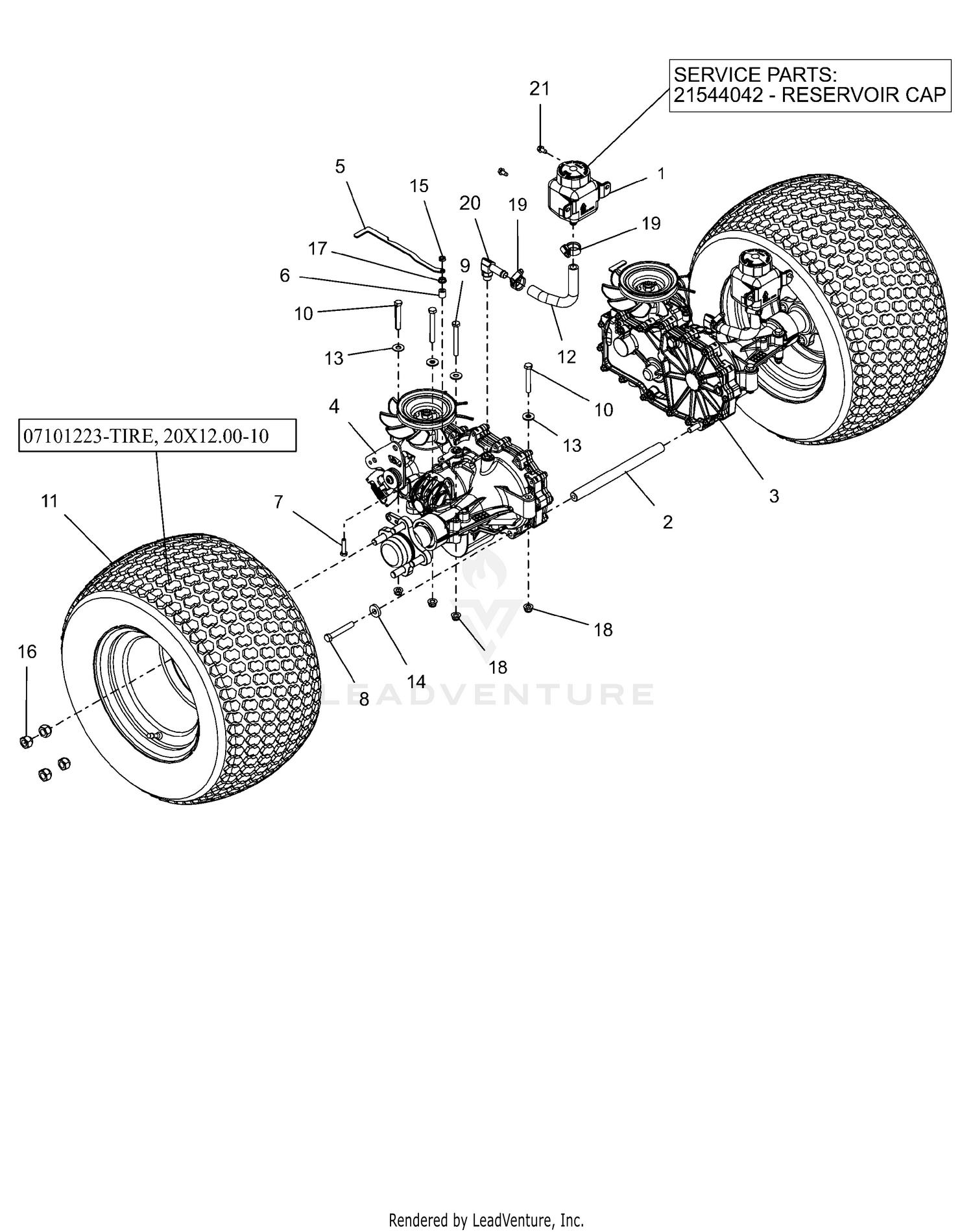 Rear Tires And Transaxles - 60"