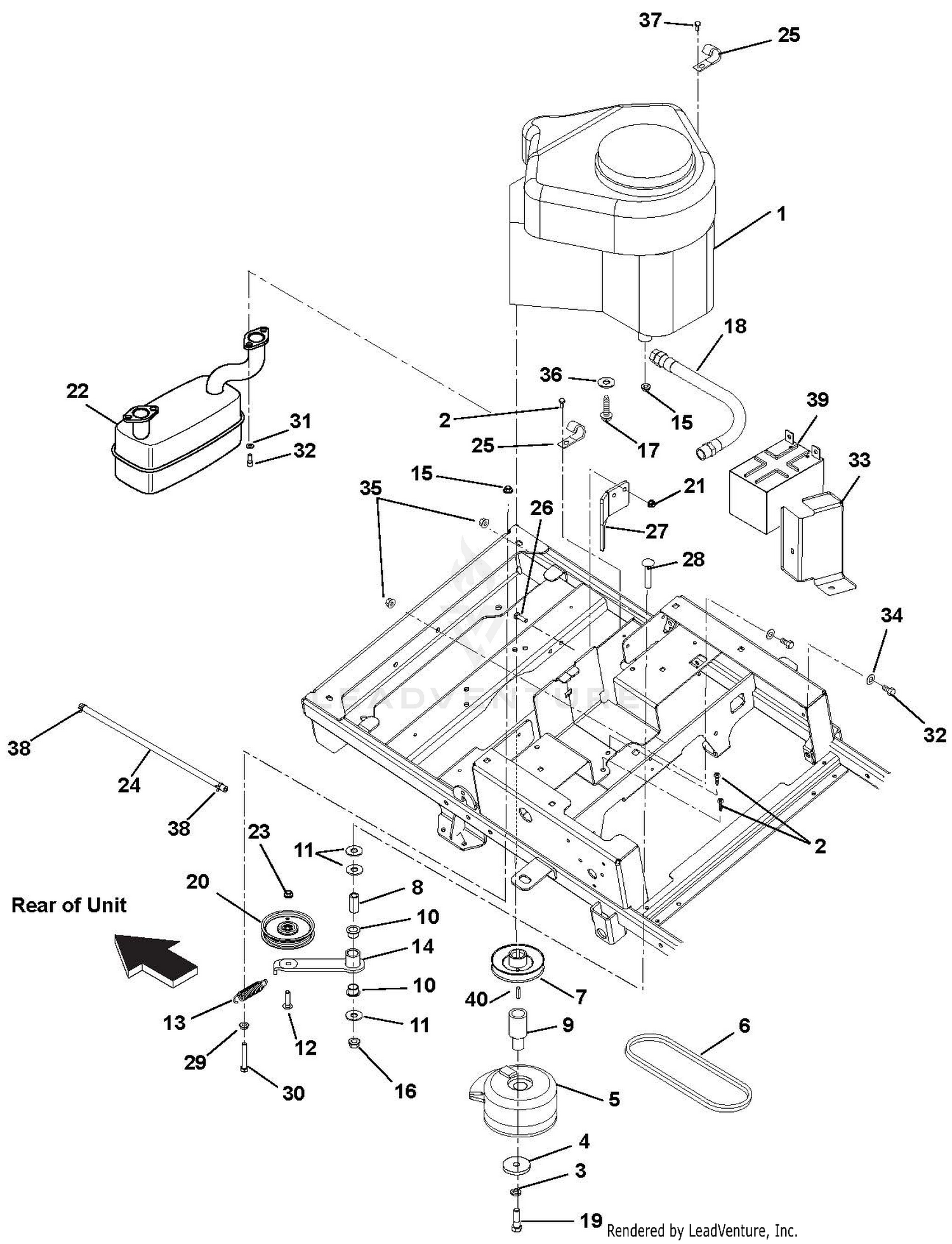 Engine, Exhaust, Belts And Idlers
