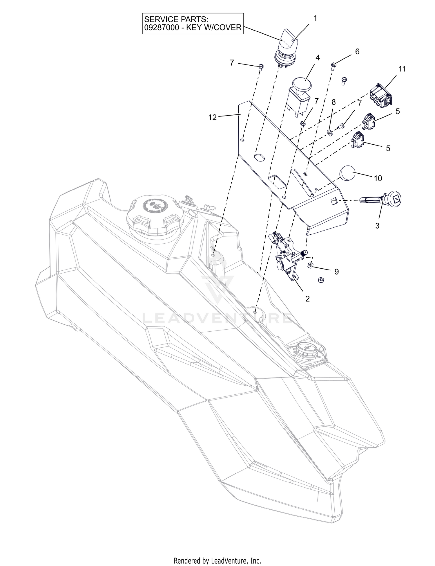 Control Panel – RH – Kawasaki FX850