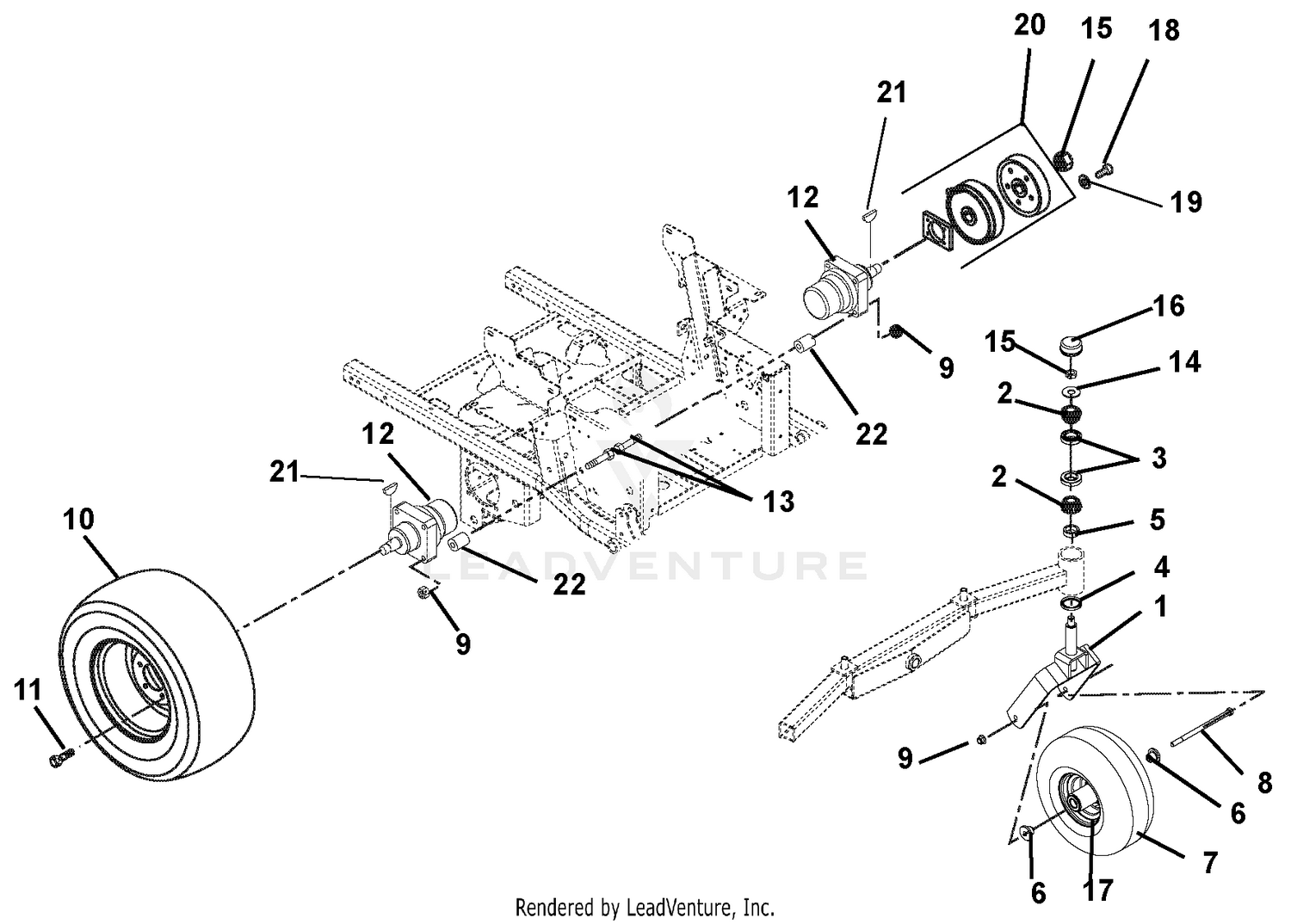 Wheel Motors, Tires, Brakes & Front Forks