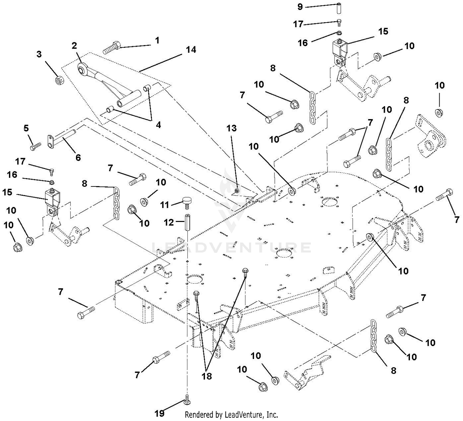 Mounting Arms, Link Chains & Deck Bumpers