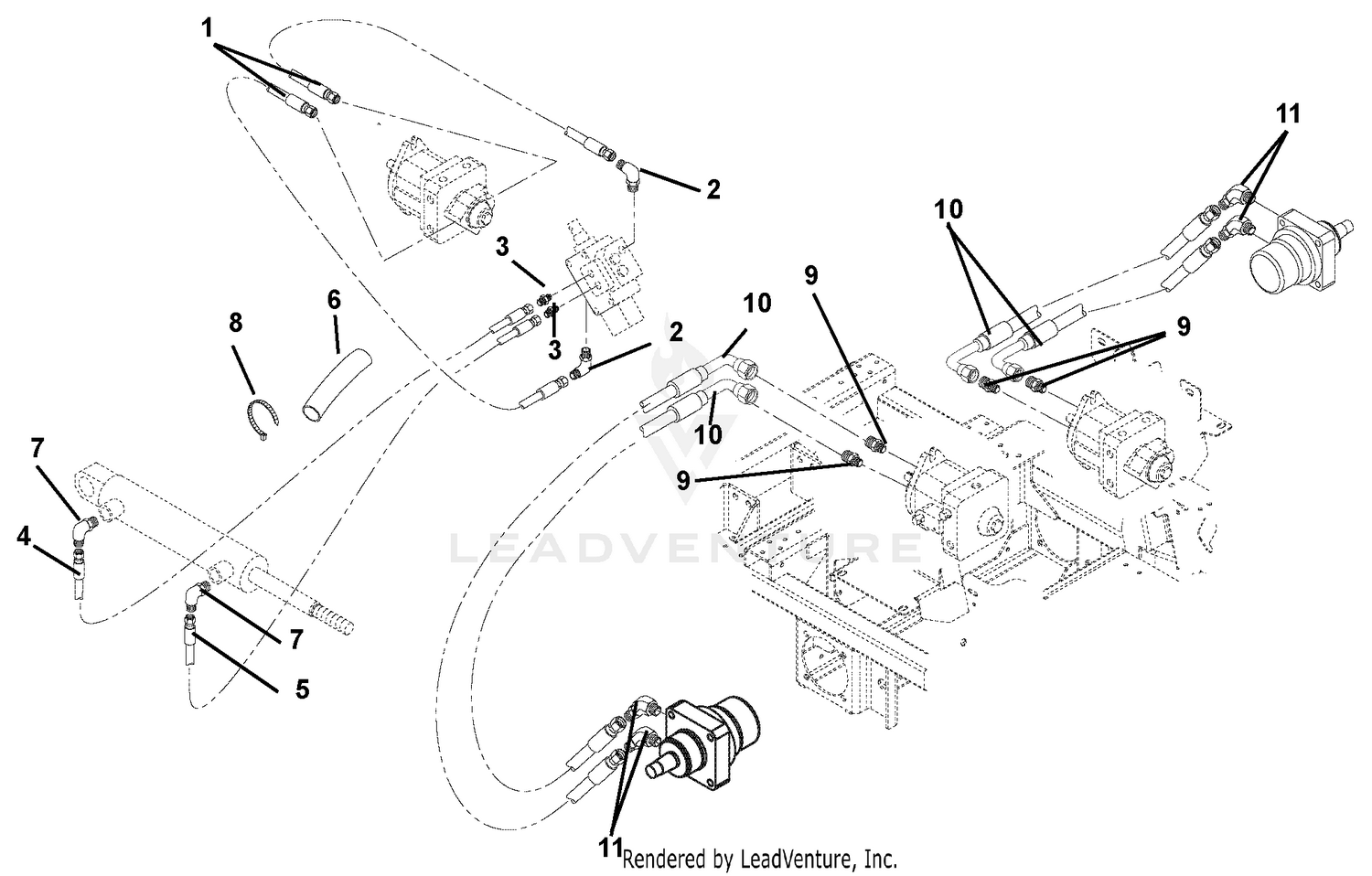 Deck Lift And Motor To Pump Circuit